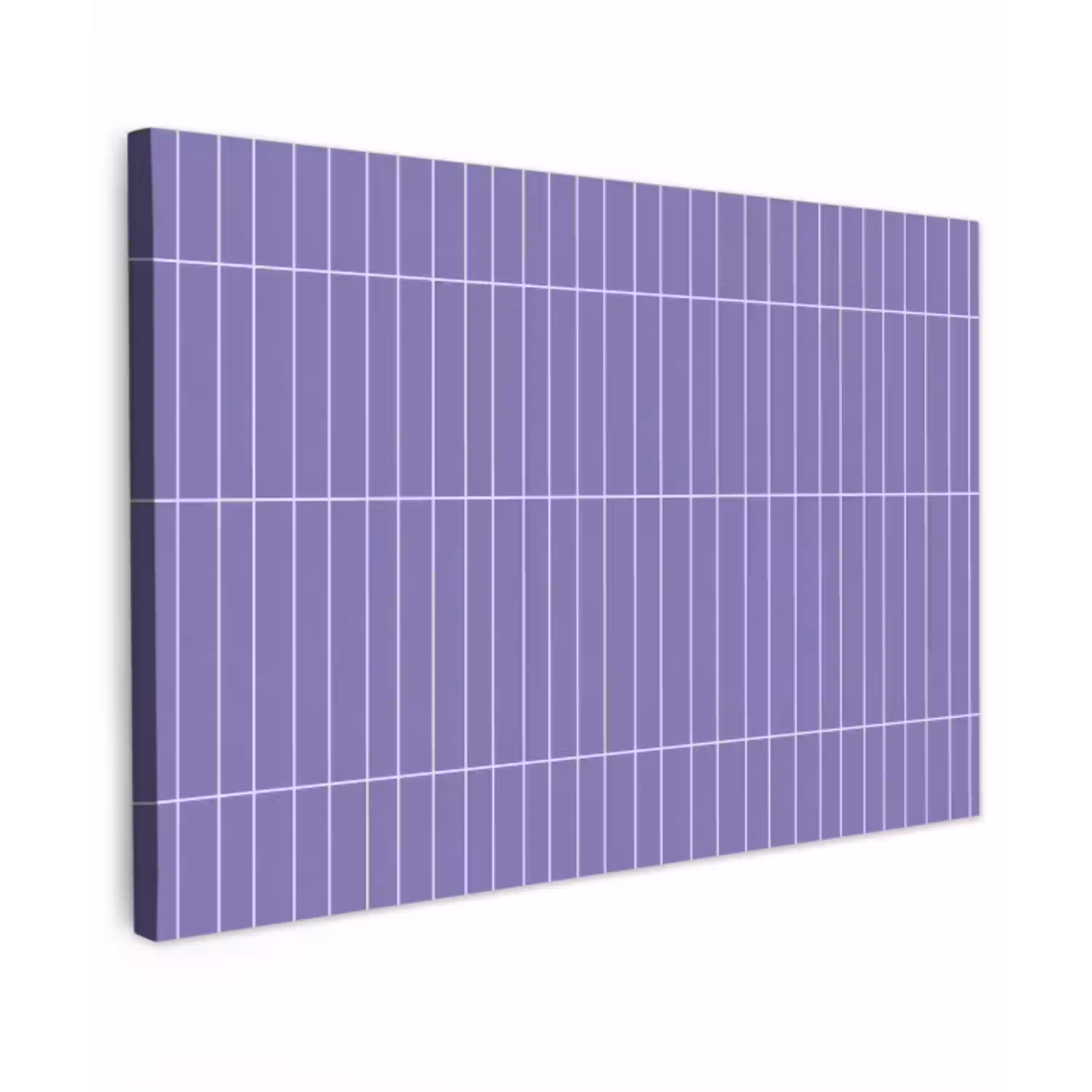 Patroon - Tegel - Lila Tuinposter op houten frame 2 cm dik klein 845 -3d