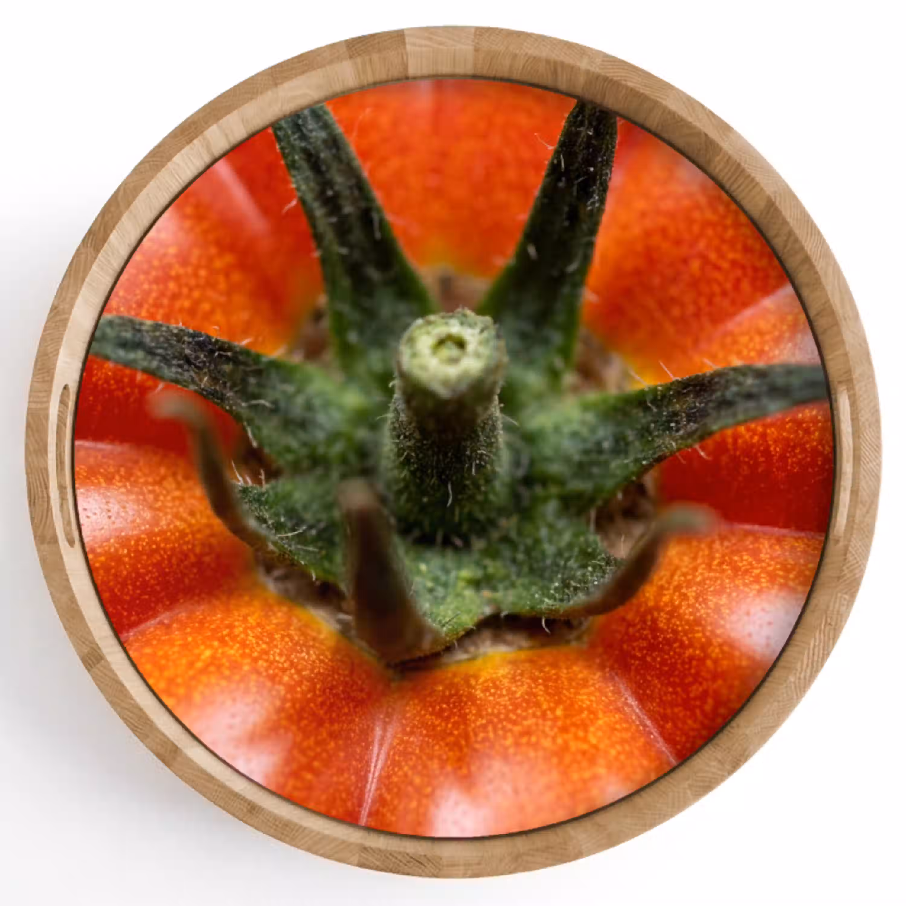 Eten - Tomaat - Rood Dienblad Rond middel -z3d_shopping