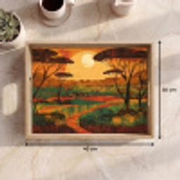 Landschap - Afrikaans - Zon Dienblad Rechthoek middel -USP_Formaat