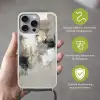 Kleurenpalet - Penseelstreken - Beige - Nevelig Hoesje iPhone 16 Pro Max met koord klein -sfeer2_NL