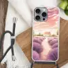 Lavendelveld - Huis - Paars Hoesje iPhone 16 Pro Max met koord klein -sfeer4
