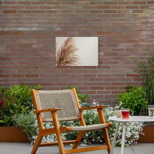 Gras - Planten - Natuur - Pampasgras Tuinposter op houten frame 2 cm dik klein -sfeer3