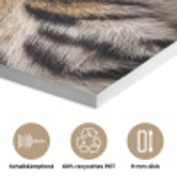 Tijgervacht - Klassiek - Zwart PET vilt klein -closeup_DE