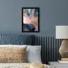 Marmer - Roze - Blauw fotolijst zwart zonder passe partout klein -sfeer3