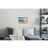 Zonsondergang - Strand - Zee - Zomer - Blauw Muursticker klein -slaapkamer