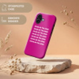 Focus on the good - Roze - wit Toughcase MagSafe Apple iPhone 17 klein -USP_RandenV_DE