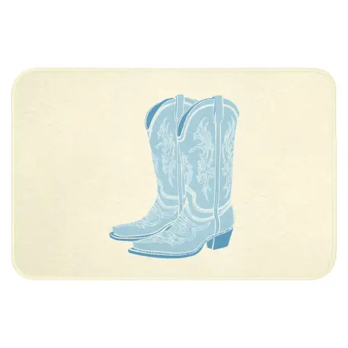Illustratie - Cowboylaarzen - Patroon Badmat klein -3d