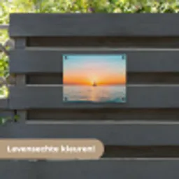Zee - Zeilboot - Zonsondergang tuinposter los doek klein -sfeer3