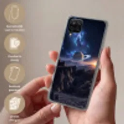 Fantasy - Kosmos - Landschap Telefoonhoesje Samsung Galaxy A12 klein -sfeer3_NL