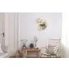 Bloem - Beige - Verf - Schaduw Wandcirkel aluminium klein -woonkamer
