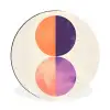Abstract - Cirkels - Paars Wandcirkel aluminium klein -3d