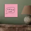 Tekstwolkje - BLAH BLAH BLAH - Roze aluminium wit klein -sfeer2