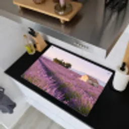 Lavendel - Landschap - Sereen - Paars Inductie beschemer met haakjes klein -sfeer1