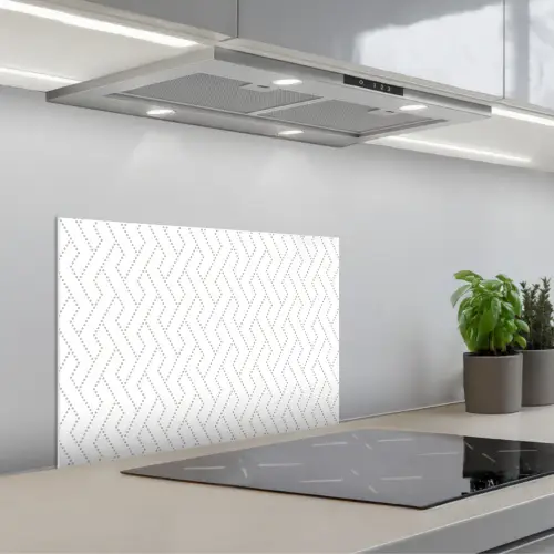 Grafisch - Patroon - Modern - Geweven keuken achterwand spatscherm klein 900 -3d_schuin