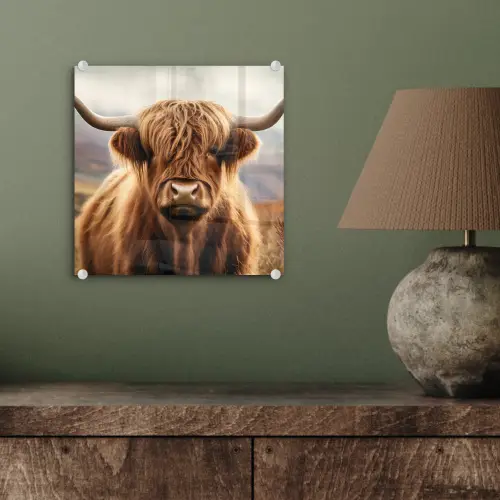 Schotse hooglander - Landschap - Dier plexiglas 5mm klein -sfeer3
