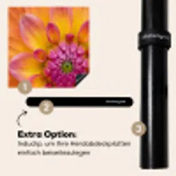 Dahlia - Bloem - Oranje Inductie beschermer vinyl 3mm middel -zzzzzzz-induclip_DE