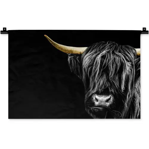 Schotse hooglander - Goud - Vacht - Dieren - Koe Wandkleed katoen klein -zz3d