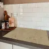 Beige - Marmer - Witte aders Inductie beschermer vinyl 3mm klein 276 -sfeer3