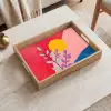 Bladeren - Zon - Abstracte vormen Dienblad Rechthoek middel -sfeer1