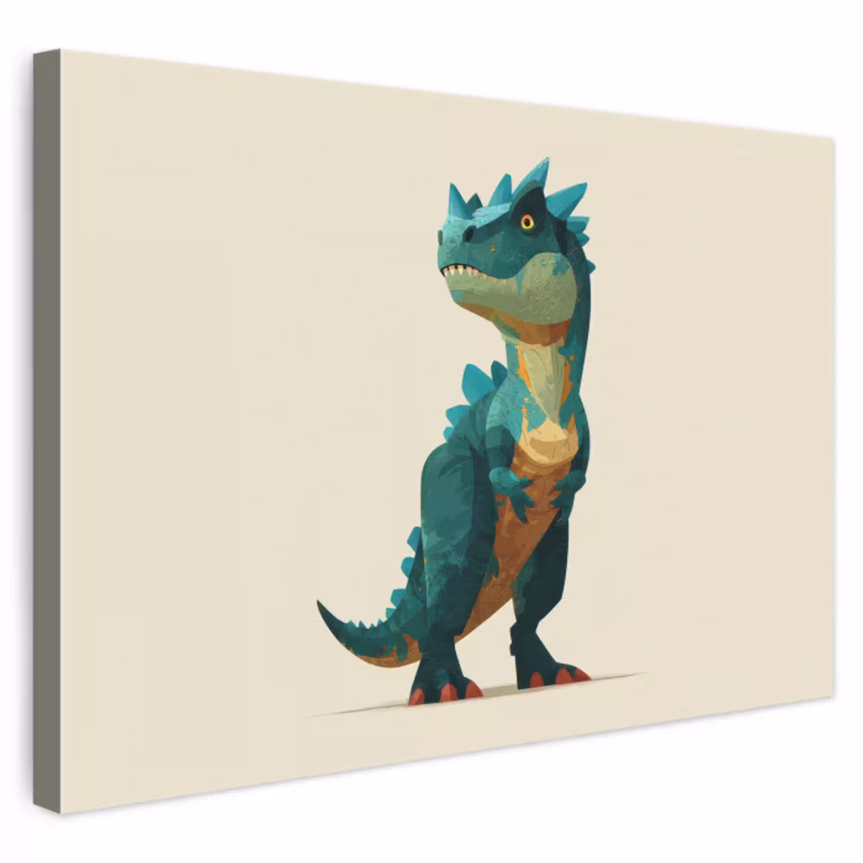 Stekels - Dino - Blauw - Gespierd canvas 2cm klein -3d