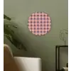 Plaid - Patroon - Schotse - Roze Wandcirkel plexiglas klein 852 -sfeer3