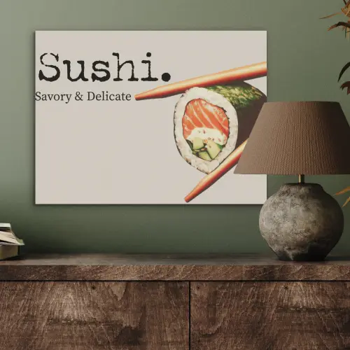Sushi - Zalm - Rijst - Japans PET vilt klein -sfeer2