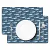 Klein - Oceaan - Golven - Blauw Placemat vinyl groot 368 -zzsfeer2_Kitchenyeah-website