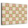 Olijfgroen - Hartjes - Patroon - Retro Textielframe zwart klein 947 -3d