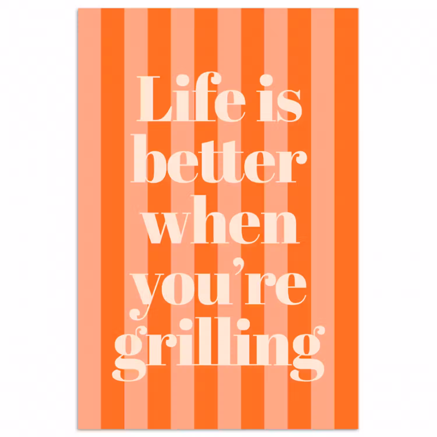 Poster - Text - Gestreift - Orange - Sommer