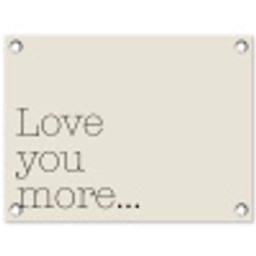 Minimalistisch - Love - Beige tuinposter los doek klein -3d