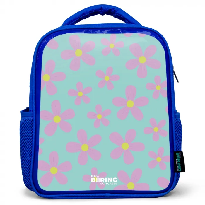 Madeliefjesmania mint Kinderrugzak - Blauw middel -3d