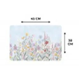 Weidebloemen - Illustratie - Kleurrijk Placemat vinyl groot -specs