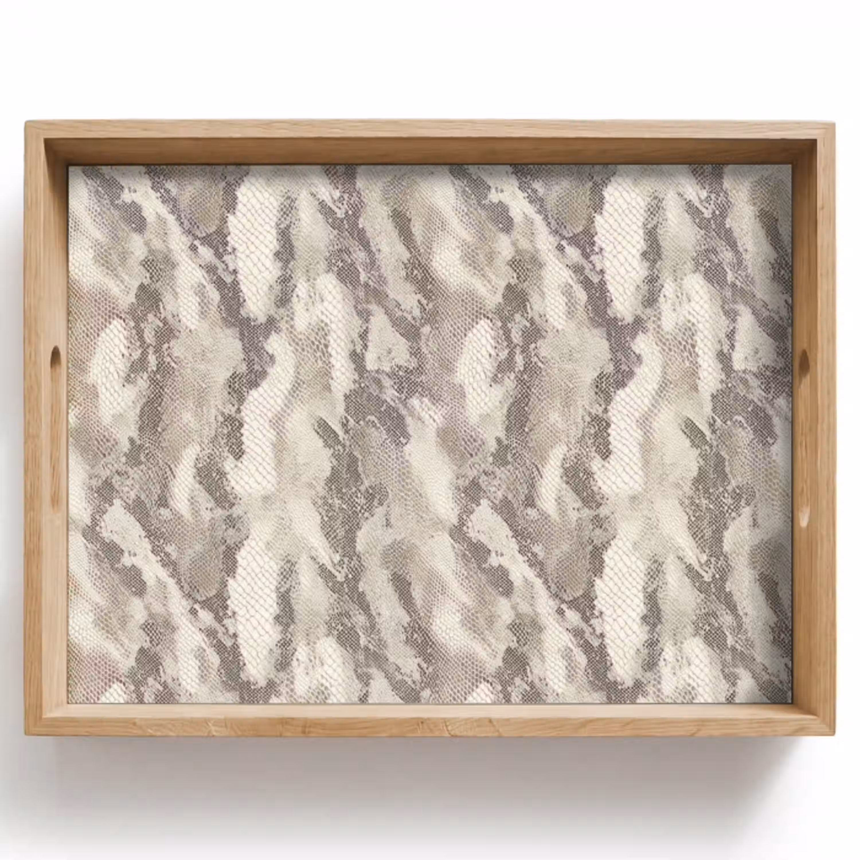Slang - Patroon - Taupe Dienblad Rechthoek middel 911 -z3d_shopping