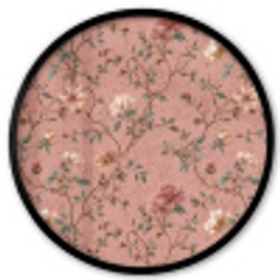 Botanisch - Bloemen - Roze Fotolijst rond zonder passe partout klein 856 -3d