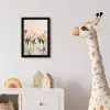 Pasteltinten - Bloemen - Illustratie fotolijst zwart zonder passe partout klein -usfeer4_kinderkamer