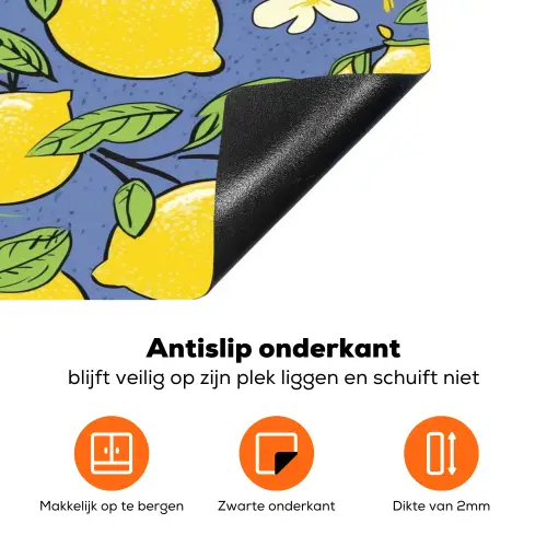 Patroon - Citroen - Illustratie Inductie beschermer vinyl 3mm klein 276 -zzzzzzz-td-onderkant