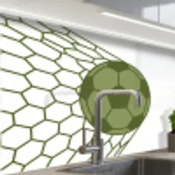 Voetbal - Goal - Sport - Groen keuken achterwand 2 middel -zzzz3d_schuin