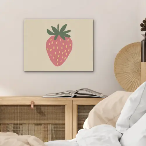 Aardbei - Minimalistisch - Rood - Fruit PET vilt klein -sfeer3