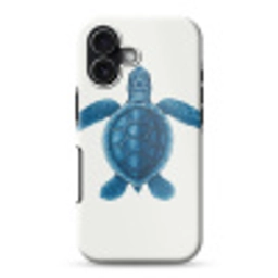 Schildpad - Blauw - Schild Toughcase MagSafe Apple iPhone 17 klein -3d