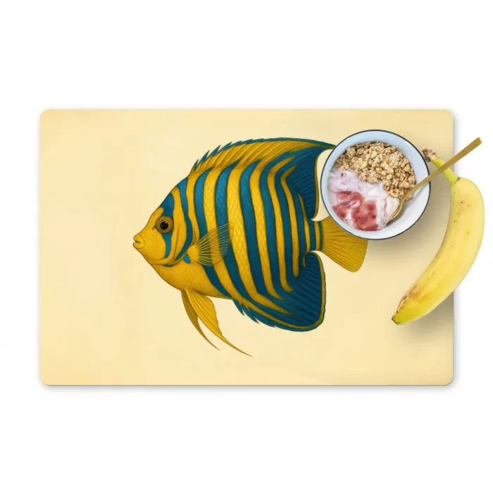 Felgeel - Vis - Strepen - Vinnen Placemat vinyl groot -zzzproduct_Kitchenyeah-website