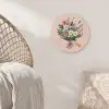 Margrieten - Boeket - Strikje - Roze Akoestische PET Vilt - Rond klein -sfeer4