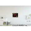 Macarons - Rood - Hart textielposter latten blank klein -kinderkamer