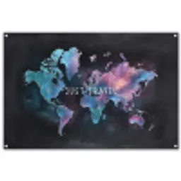 Travel - Sterrennevels - Wereldkaart - Krijtbord tuinposter los doek groot -3d