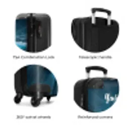 Blazing blue NBS - Handbagage koffer - Kinderen Unisex middel zzzzzzzbolletjes_ENG