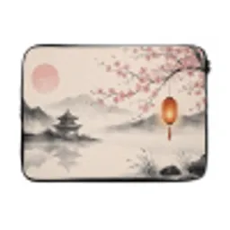 Zon - Japans - Traditioneel laptophoes neopreen klein -3d