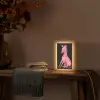 Zebra - Roze - Gestreept Light Box met kabel (Tafellamp) klein -sfeer4