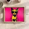 Kat - Art - Zonnebril - Roze Dienblad Rechthoek middel -USP_Formaat