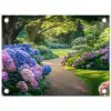 Hortensia- Park - Pad tuinposter los doek klein -3d