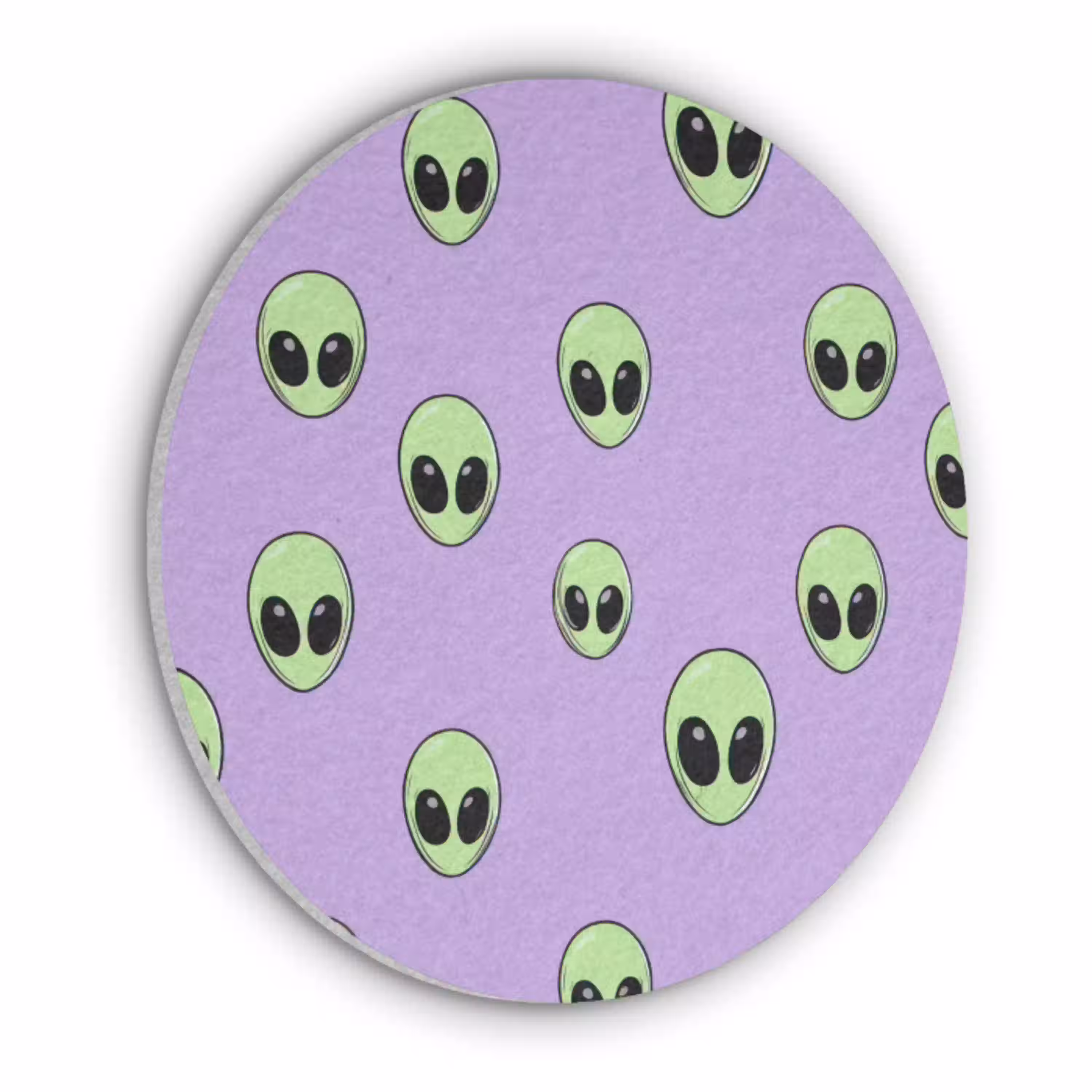 Alien - Retro - Lila Akoestische PET Vilt - Rond klein 838 -3d