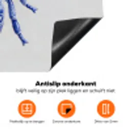 Bij - Modern - Delfts - Blauw Inductie beschermer vinyl 3mm klein -zzzzzzz-td-onderkant